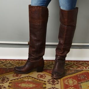 Brown Fold Over Frye Boots